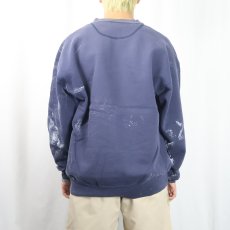 画像3: 90's USA製 "ONEONTA JACKETS" プリントスウェットフーディー NAVY XL (3)