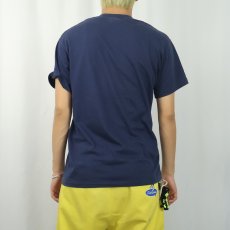 画像3: 80's NIKE 紺タグ USA製 "ATHLETIC DEPT NIKE" プリントTシャツ NAVY L (3)