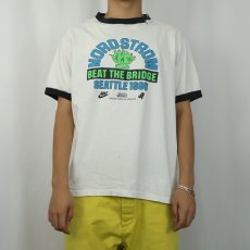 画像2: 90's "NORDSTRM BEAT THE BRIDGE" チャリティマラソン大会 プリントリンガーTシャツ XL (2)