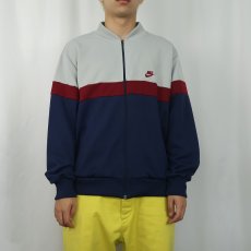 画像2: 80's NIKE 紺タグ 切り替えデザイン トラックジャケット XL (2)