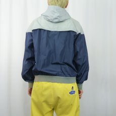 画像3: 80's NIKE 紺タグ 切り替えデザイン ナイロンジップパーカー L (3)