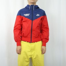 画像3: 70's NIKE USA製 "ATHLETES IN ACTION" 切り替えデザイン ナイロンジップパーカー M (3)