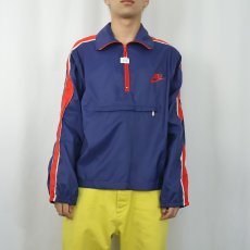画像2: 70's NIKE USA製 サイドライン ナイロンプルオーバージャケット L (2)