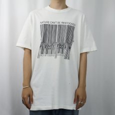 画像2: 90's USA製 "NATURE CAN'T BE RESTOCKED" シマウマプリントTシャツ XL (2)