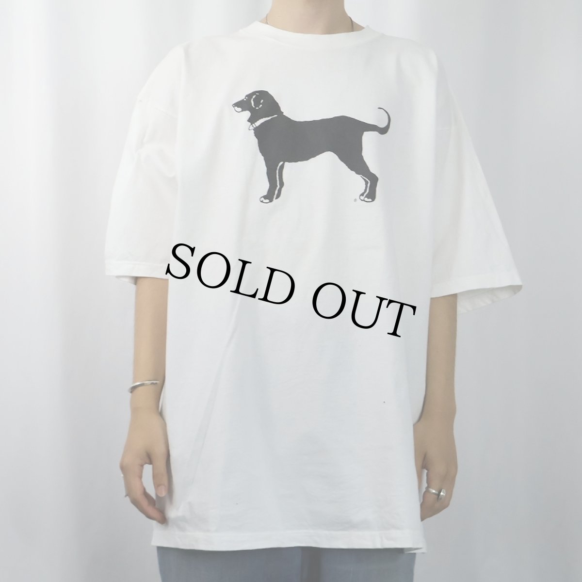 画像2: The Black Dog USA製 犬プリントTシャツ XL (2)