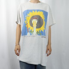 画像2: 90's Will Bullas "How does your garden grow?" アートプリントTシャツ ONESIZE (2)