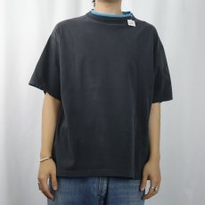 画像2: 90's USA製 レイヤードデザイン 無地Tシャツ BLACK  (2)