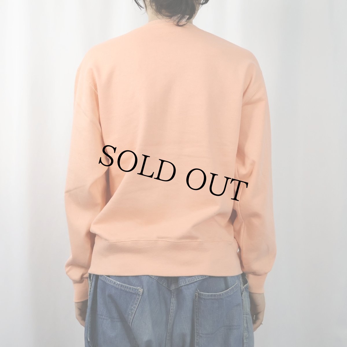 画像3: 80〜90's Champion 青刺繍タグ 中期 USA製 ロゴ刺繍 前Vスウェット L (3)