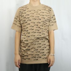 画像2: 90's rel-e-vant products USA製 魚柄 マルチプリントTシャツ L (2)