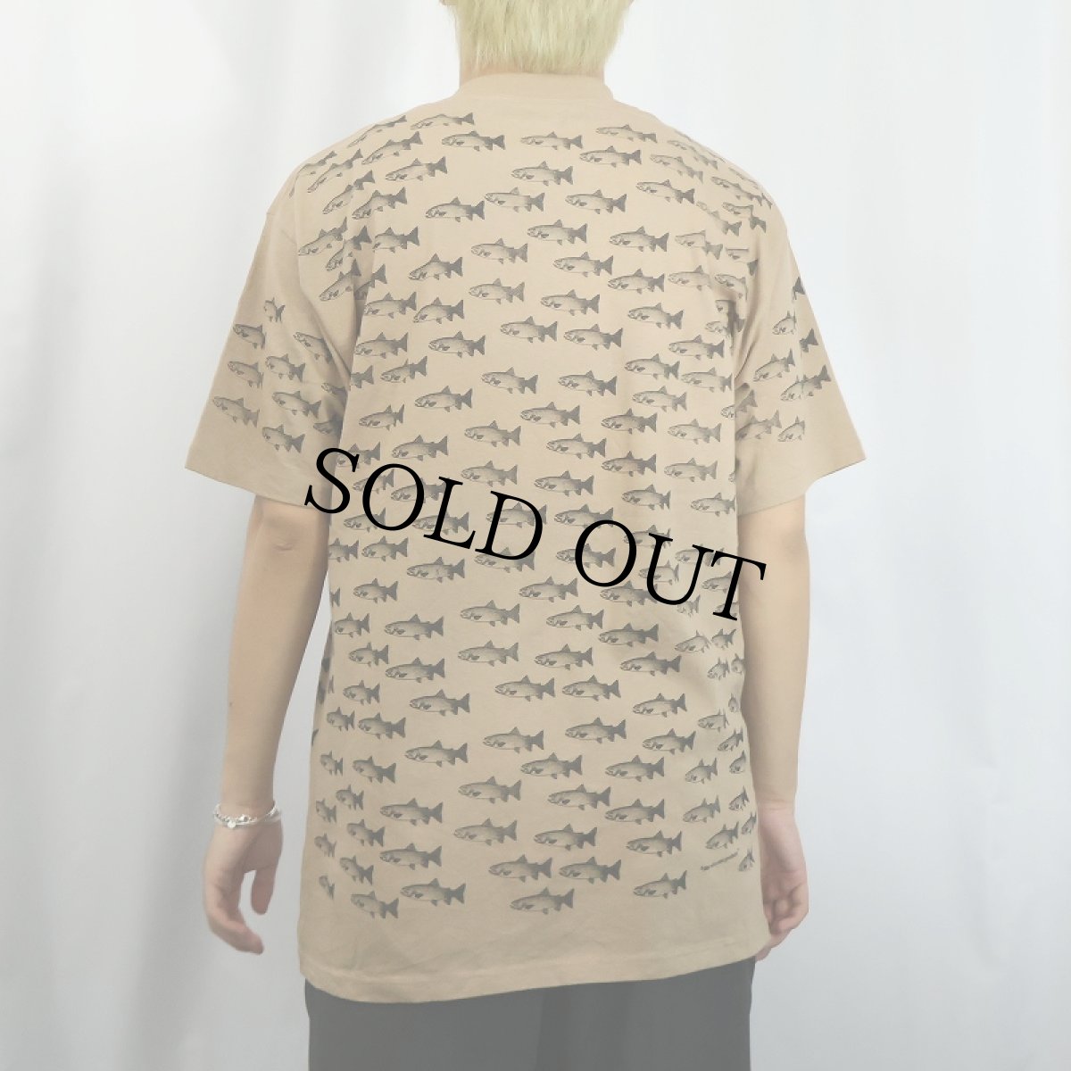 画像3: 90's rel-e-vant products USA製 魚柄 マルチプリントTシャツ L (3)