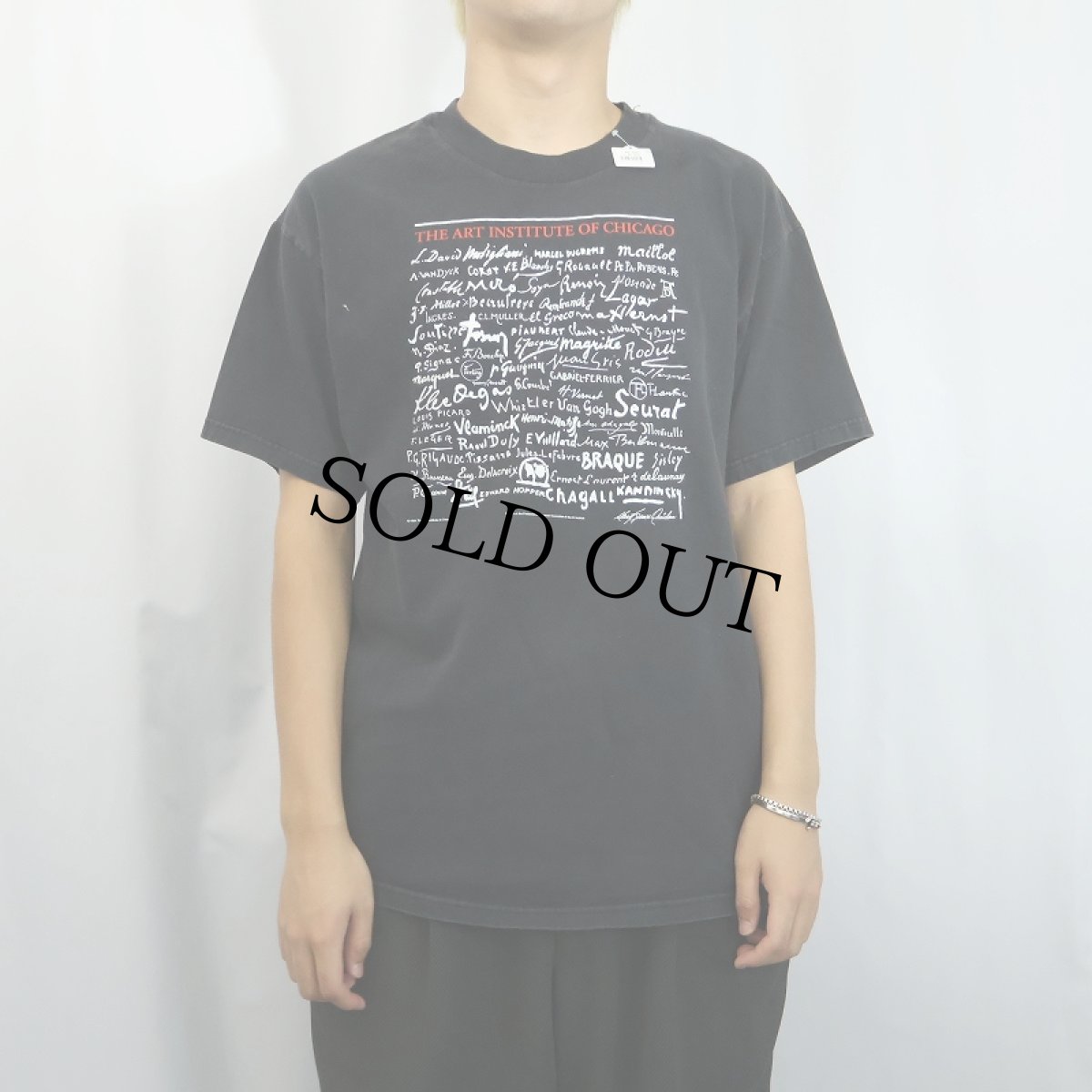画像2: 90's USA製 "THE ART INSTITUTE OF CHICAGO" 美術館プリントTシャツ BLACK L (2)