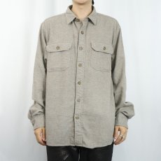 画像2: PENDLETON "PENDLETON" マチ付き ライトネルシャツ L (2)