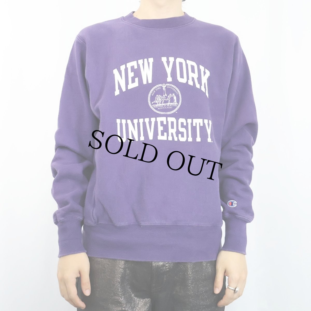 画像2: Champion REVERSE WEAVE "NEW YORK UNIVERSITY" プリントスウェット S (2)