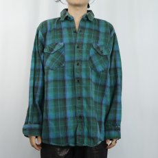 画像2: 80's OSHKOSH B'GOSH チェック柄 ヘビーネルシャツ LR (2)