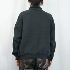 画像3: 90's RUSSELL ATHLETIC USA製 無地ハーフジップスウェット BLACK XL (3)