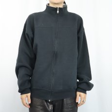 画像2: 90's RUSSELL ATHLETIC USA製 無地フルジップスウェット BLACK L (2)