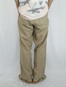 画像3: BANANA REPUBLIC "RELAXED FIT" リネンパンツ W35 (3)