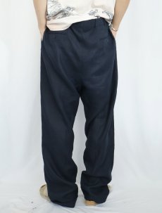 画像3: Brooks Brothers 2タック リネンパンツ NAVY W38 (3)