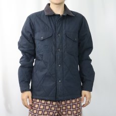 画像2: FILSON "Hyder Quilted Jac-Shirt" コットンキルティングシャツジャケット NAVY S (2)
