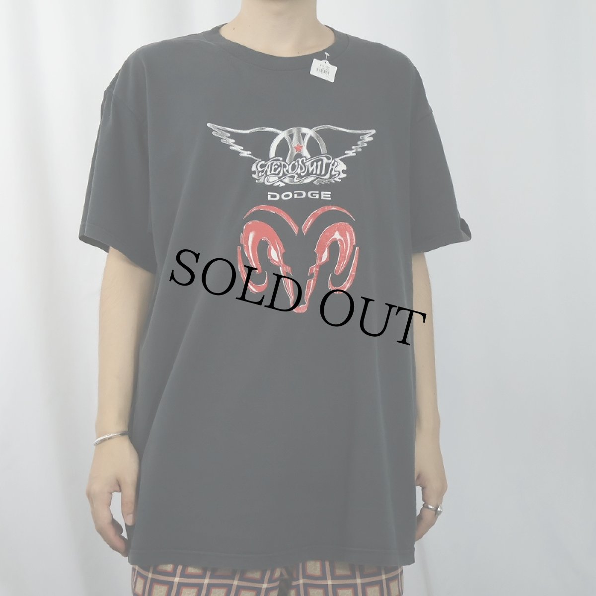画像2: 90's AEROSMITH × DODGE ロックバンドプリントTシャツ BLACK XL (2)
