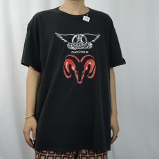 画像2: 90's AEROSMITH × DODGE ロックバンドプリントTシャツ BLACK XL (2)
