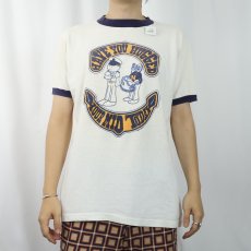 画像2: 70〜80's "HAVE YOU HUGGED YOUR MID TODAY" プリントリンガーTシャツ (2)