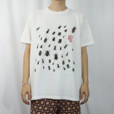 画像3: 90's "DON'T BUG ΜΕ." 昆虫プリントTシャツ L (3)