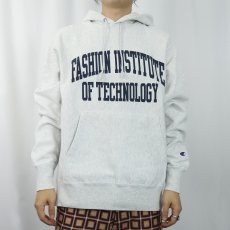 画像2: Champion REVERSE WEAVE "FASHION INSTITUTE OF TECHNOLOGY" プリントスウェットフーディー M (2)