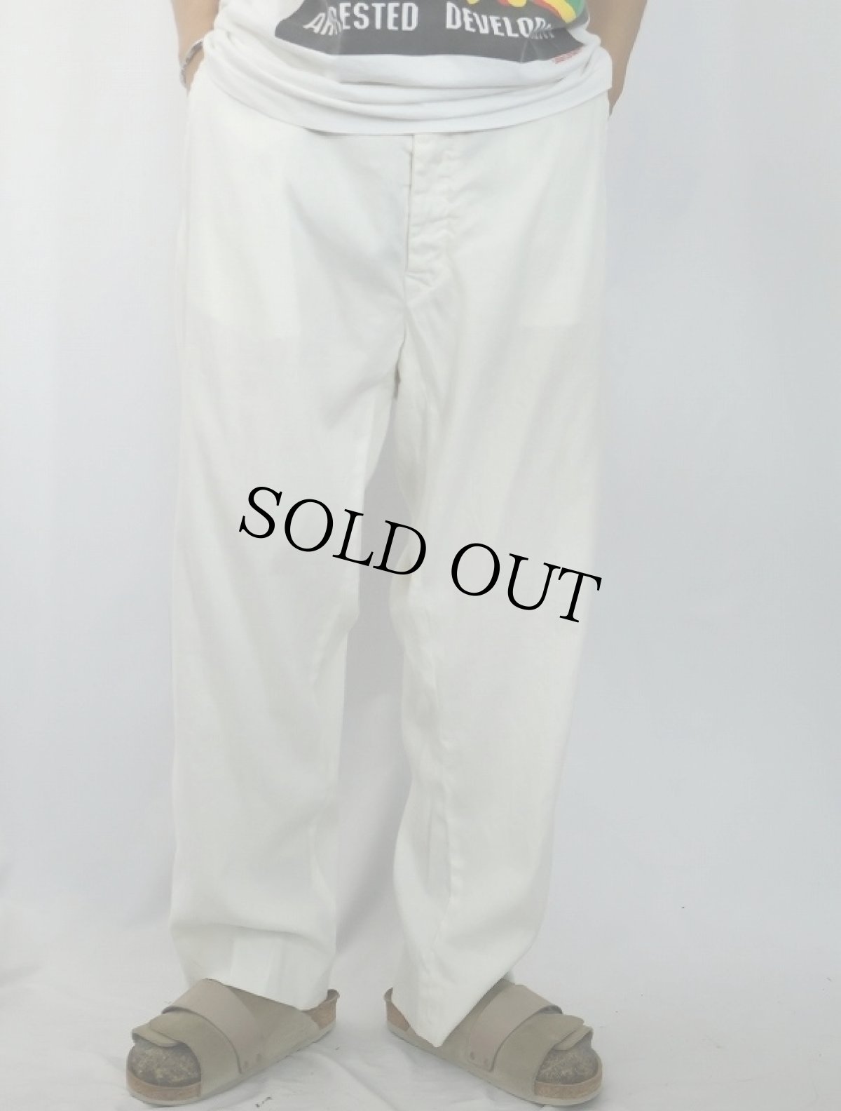 画像2: POLO Ralph Lauren リネン×コットン スラックス W37 (2)