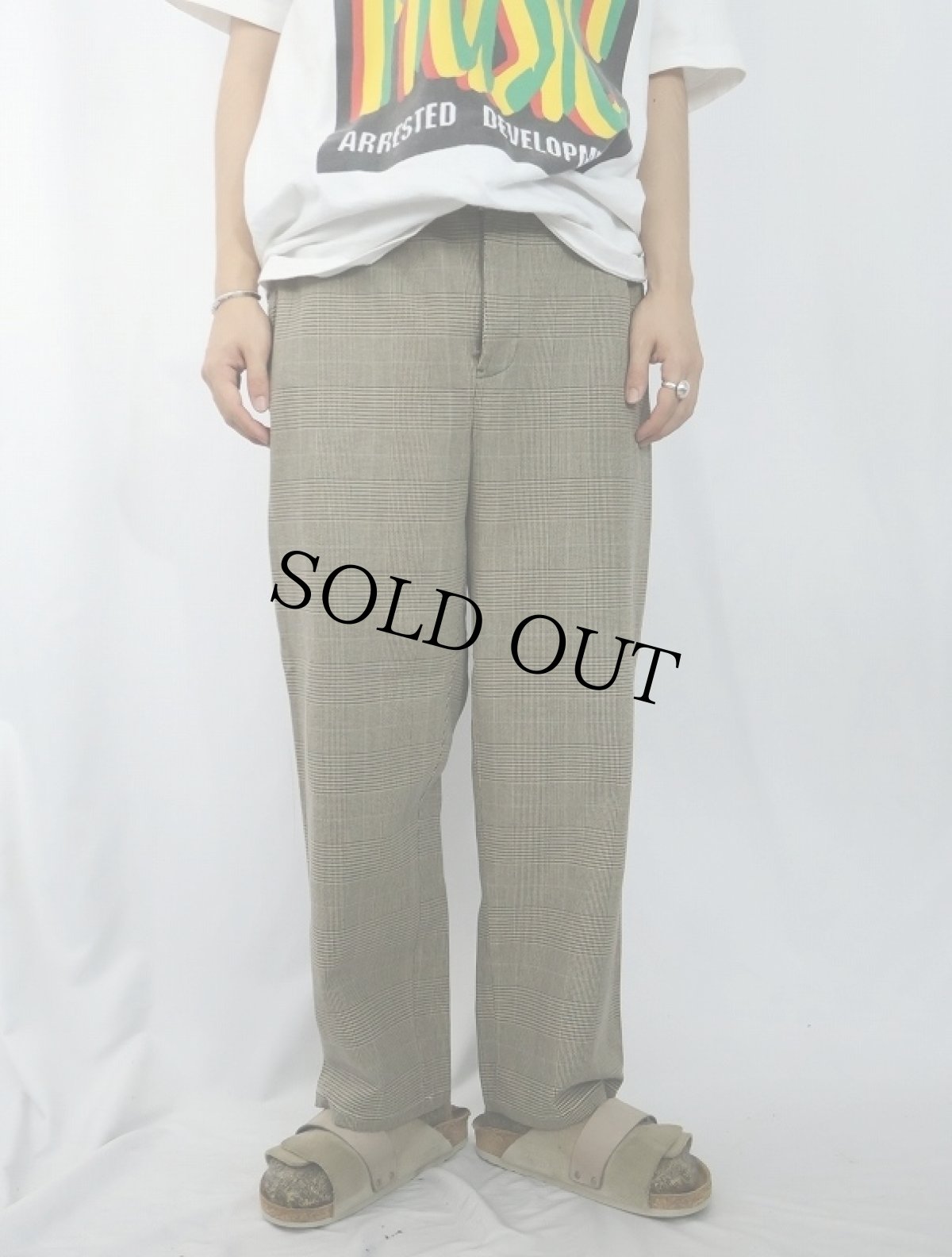 画像2: POLO Ralph Lauren グレンチェック柄 コットンスラックス W30 (2)