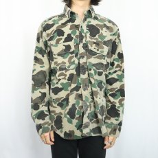 画像2: 70〜80's FIVE BROTHER USA製 ダックハンターカモ柄 シャモアクロスシャツ L (2)