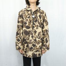 画像2: 80〜90's PRO-TUFF by PACK TRAILS ダックハンターカモ柄 ハーフジップ コットンパーカー L (2)