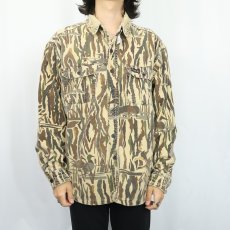 画像2: 90's RATTLERS USA製 "DUCK'S UNLIMITED" カモ柄 コットンハンティングシャツ  (2)