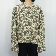 画像2: 60〜70's BLACK SHEEP ダックハンターカモ柄 コットンハンティングジャケット L (2)