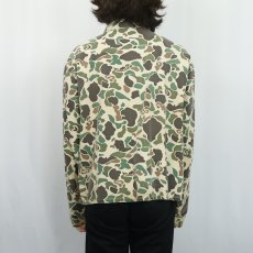 画像3: 60〜70's BLACK SHEEP ダックハンターカモ柄 コットンハンティングジャケット L (3)