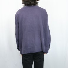 画像3: POLO Ralph Lauren ロゴ刺繍 Vネック コットンニットセーター NAVY L (3)
