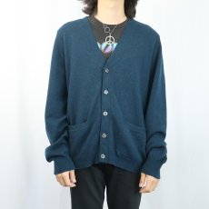 画像2: 80's BROOKS BROTHERS ENGLAND製 ラムウールニットカーディガン SIZE42 (2)