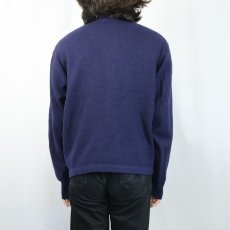 画像3: VINTAGE ウールニットカーディガン NAVY (3)