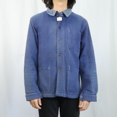 画像2: VINTAGE EURO コットンツイルワークカバーオール (2)