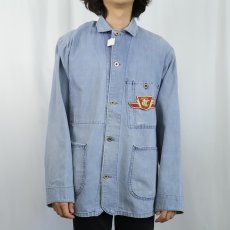 画像2: VINTAGE ワッペン付き コットンカバーオール (2)