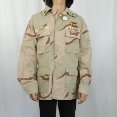 画像2: 90's U.S.ARMY ウッドランドカモ パッチ付き BDUジャケット MEDIUM-LONG (2)