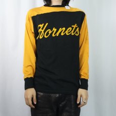 画像3: 60〜70's "Hornets / 7" レーヨンフットボールロンT (3)