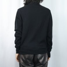 画像3: 70〜80's Yves Saint-Laurent Vネック ウールニットセーター BLACK M (3)