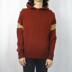 画像2: 80's〜 ROBERT BRUCE アクリルニットフーディー M (2)
