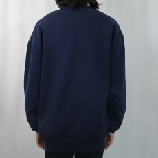 画像3: 90's RUSSELL ATHLETIC USA製 前V 無地スウェット NAVY XL (3)