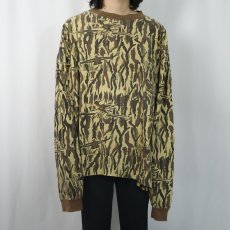 画像2: 90's RATTLERS BRAND "DUCKS UNLIMITED" 迷彩柄 ロンT 2XL (2)