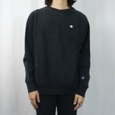 画像2: Champion REVERSE WEAVE 目付き スウェット BLACK M (2)