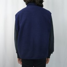 画像3: 90's Patagonia USA製 ロゴ刺繍 シンチラフリースベスト NAVY XL (3)