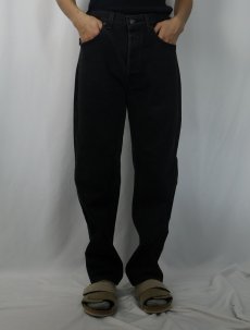 画像2: 90's Levi's 501 USA製 "サルファブラック" ブラックデニムパンツ W31 (2)