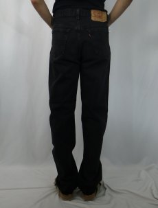画像3: 90's Levi's 501 USA製 "サルファブラック" ブラックデニムパンツ W31 (3)